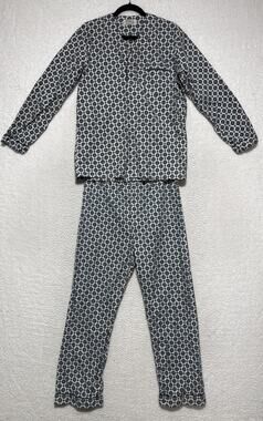 VTG 70’s JC Penny Geometric Print 100% Cotton Men’s Pajama Set Size M